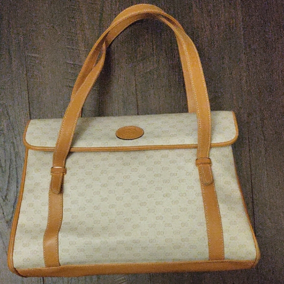 GUCCI Vintage Micro GG Logo Shoulder/Satchel - Picture 1 of 14